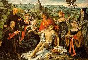 CLEVE, Joos van Altarpiece of the Lamentation (central) dfg oil on canvas